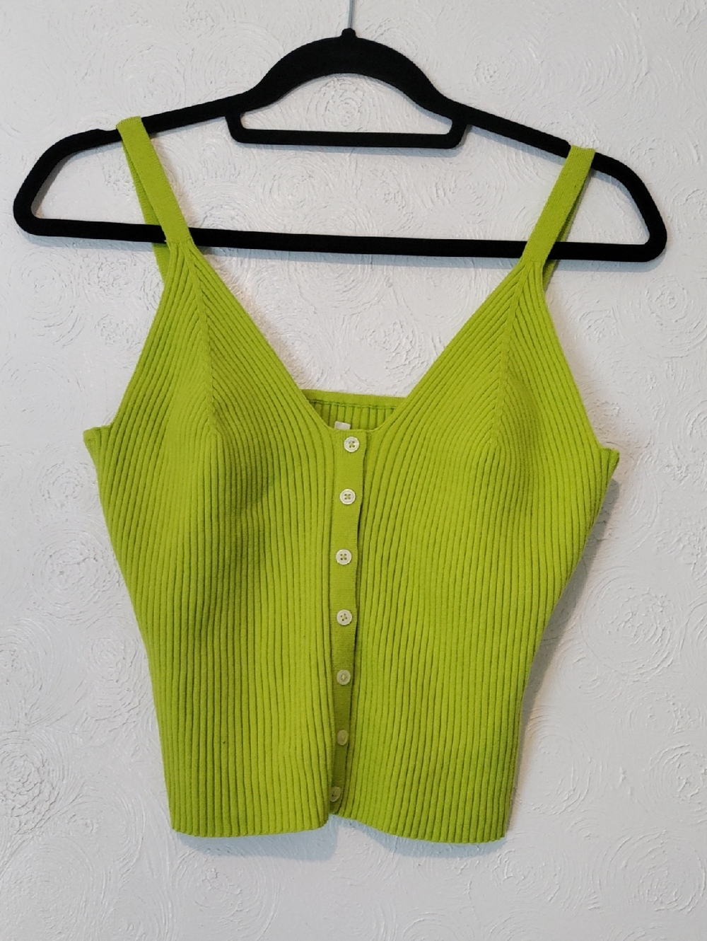 aerie Lime Green Ribbed Tank Top